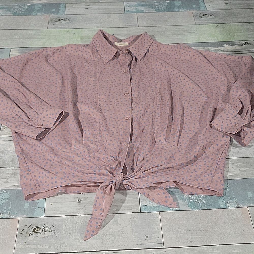 Easel Shirt/Top Blush & Blue sz Large